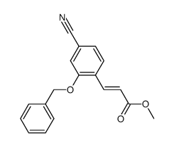 methyl (E)-3-[4-cyano-2-(phenylmethoxy)phenyl]-2-propenoate结构式