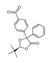 (2S,5R)-2-tert-butyl-5-(4-nitrophenyl)-5-phenyl-1,3-dioxolan-4-one结构式