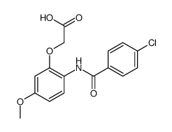 2-[2-[(4-chlorobenzoyl)amino]-5-methoxyphenoxy]acetic acid Structure
