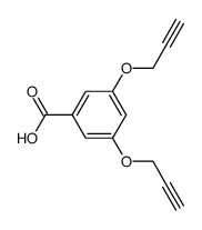 3,5-bis(prop-2-yn-1-yloxy) benzoic acid结构式