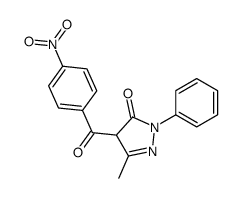 5-methyl-4-(4-nitrobenzoyl)-2-phenyl-4H-pyrazol-3-one Structure