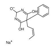 5-(2-Butenyl)-5-phenyl-2-sodiooxy-4,6(1H,5H)-pyrimidinedione结构式