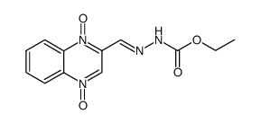 (1,4-dioxy-quinoxalin-2-ylmethylene)-hydrazinecarboxylic acid ethyl ester结构式