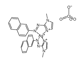 bis-[1-methyl-2-(naphthyl-β-azo)imidazole]silver(I) perchlorate结构式