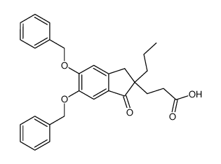 5,6-bis(dibenzyloxy)-1-oxo-2-propyl-2-indanpropionic acid结构式