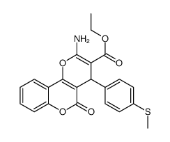 ethyl 2-amino-4-(4-methylsulfanylphenyl)-5-oxo-4H-pyrano[3,2-c]chromene-3-carboxylate Structure