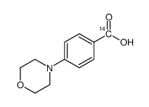 4-morpholino-1-[14C]-benzoic acid结构式