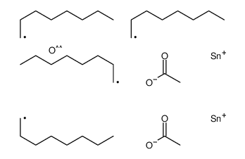 1,3-diacetoxy-1,1,3,3-tetraoctyldistannoxane structure