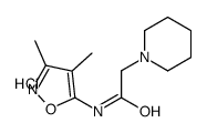 N-(3,4-dimethyl-1,2-oxazol-5-yl)-2-piperidin-1-ylacetamide,hydrochloride结构式