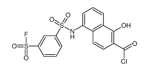 5-[[[3-(fluorosulphonyl)phenyl]sulphonyl]amino]-1-hydroxynaphthalene-2-carbonyl chloride structure