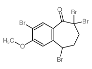 2,5,5,9-tetrabromo-10-methoxy-bicyclo[5.4.0]undeca-7,9,11-trien-6-one structure