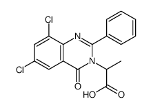 2-(6,8-dichloro-4-oxo-2-phenylquinazolin-3-yl)propanoic acid结构式