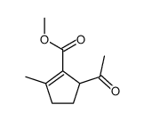 methyl (+/-)-2-methyl-5-acetylcyclopentene-1-carboxylate Structure