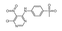 6-chloro-N-(4-methylsulfonylphenyl)-5-nitropyrimidin-4-amine Structure