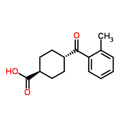 trans-4-(2-Methylbenzoyl)cyclohexanecarboxylic acid结构式