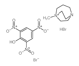 1-methyl-5-aza-1-azoniabicyclo[3.2.2]nonane; 2,4,6-trinitrophenol结构式