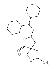 2,7-Dioxaspiro[4.4]nonane-1,6-dione,3-[(dicyclohexylamino)methyl]-8-methyl- Structure