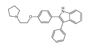 3-phenyl-2-[4-(2-pyrrolidin-1-ylethoxy)phenyl]-1H-indole结构式