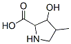 3-Hydroxy-4-methyl-2-pyrrolidinecarboxylic acid结构式