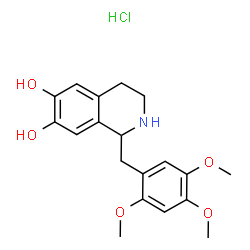 1-(2',4',5-trimethoxybenzyl)-6,7-dihydroxy-1,2,3,4-tetrahydroisoquinoline结构式