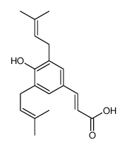 3-[4-hydroxy-3,5-bis(3-methylbut-2-enyl)phenyl]prop-2-enoic acid结构式