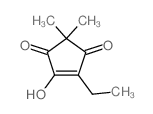 2-ethyl-3-hydroxy-5,5-dimethyl-cyclopent-2-ene-1,4-dione结构式