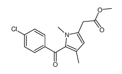 methyl 5-(4-chlorobenzoyl)-1,4-dimethyl-1H-pyrrole-2-acetate structure