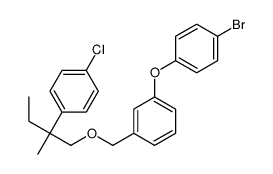 3-(4-Bromophenoxy)benzyl 2-(4-chlorophenyl)-2-ethylpropyl ether结构式