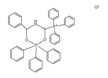 triphenyl(2,2,2,4-tetraphenyl-1,3,5,6,2λ5-dioxadiazaphosphorinan-6-yl)phosphonium chloride Structure