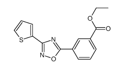 ethyl 3-(3-thiophen-2-yl-1,2,4-oxadiazol-5-yl)benzoate结构式