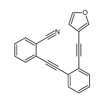 2-[2-[2-[2-(furan-3-yl)ethynyl]phenyl]ethynyl]benzonitrile Structure