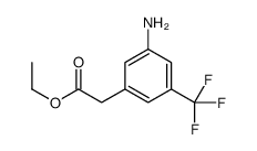 ethyl 2-[3-amino-5-(trifluoromethyl)phenyl]acetate结构式