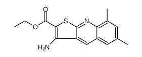 Thieno[2,3-b]quinoline-2-carboxylic acid, 3-amino-6,8-dimethyl-, ethyl ester结构式