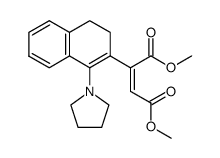 (Z)-2-(1-Pyrrolidin-1-yl-3,4-dihydro-naphthalen-2-yl)-but-2-enedioic acid dimethyl ester结构式
