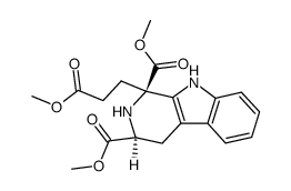 dimethyl (1R,3S)-1-(3-methoxy-3-oxopropyl)-2,3,4,9-tetrahydro-1H-pyrido[3,4-b]indole-1,3-dicarboxylate Structure