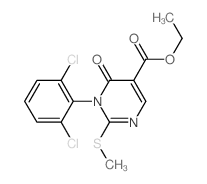 ethyl 1-(2,6-dichlorophenyl)-2-methylsulfanyl-6-oxo-pyrimidine-5-carboxylate Structure