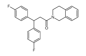 1-(3,4-dihydro-1H-isoquinolin-2-yl)-3,3-bis(4-fluorophenyl)propan-1-one结构式