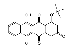 11-chloro-6-hydroxy-4-((trimethylsilyl)oxy)-3,4,4a,12a-tetrahydrotetracene-2,5,12(1H)-trione结构式