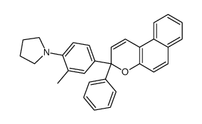 3-(3-methyl-4-pyrrolidinophenyl)-3-phenyl-3H-naphtho[2,1-b]pyran结构式