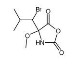 2,5-Oxazolidinedione,4-(1-bromo-2-methylpropyl)-4-methoxy- structure