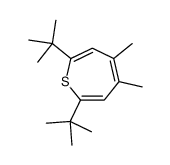 2,7-ditert-butyl-4,5-dimethylthiepine结构式