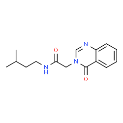 N-(3-methylbutyl)-2-(4-oxoquinazolin-3(4H)-yl)acetamide structure