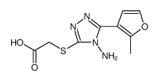 Acetic acid, 2-[[4-amino-5-(2-methyl-3-furanyl)-4H-1,2,4-triazol-3-yl]thio]结构式