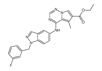 ETHYL 4-(1-(3-FLUOROBENZYL)-1H-INDAZOL-5-YLAMINO)-5-METHYLPYRROLO[1,2-F][1,2,4]TRIAZINE-6-CARBOXYLAT picture