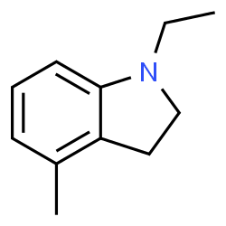 1-乙基-4-甲基-2,3-二氢-1H-吲哚结构式