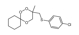 3-(4-chlorophenylsulfanylmethyl)-3-methyl-1,2,5-trioxaspiro[5.5]undecane Structure