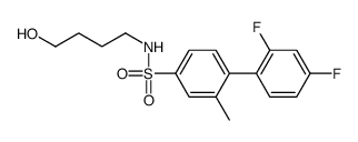 4-(2,4-difluorophenyl)-N-(4-hydroxybutyl)-3-methylbenzenesulfonamide结构式