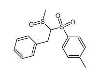 1-methyl-4-((1-(methylsulfinyl)-2-phenylethyl)sulfonyl)benzene Structure