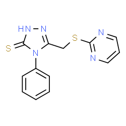 4-PHENYL-5-[(PYRIMIDIN-2-YLTHIO)METHYL]-4H-1,2,4-TRIAZOLE-3-THIOL结构式