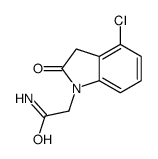 2-(4-chloro-2-oxo-3H-indol-1-yl)acetamide结构式